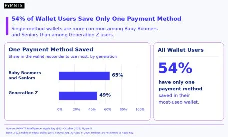 54% of Digital Wallet Users Save One Payment Method, Limiting Choice at Checkout